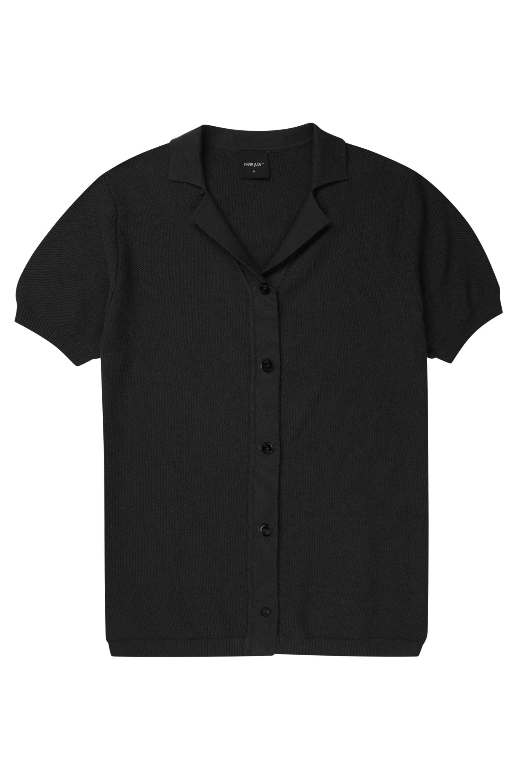 nANA jUDY Mens Morrison Knit Short Sleeve Shirt - Black - Image 7