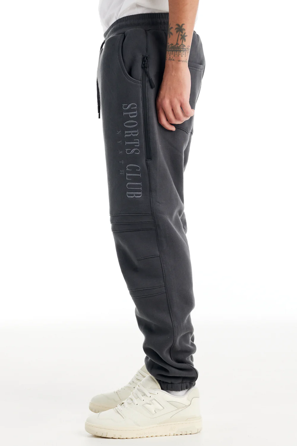 nANA jUDY Mens Sports Club Trackpant - Charcoal - Image 4