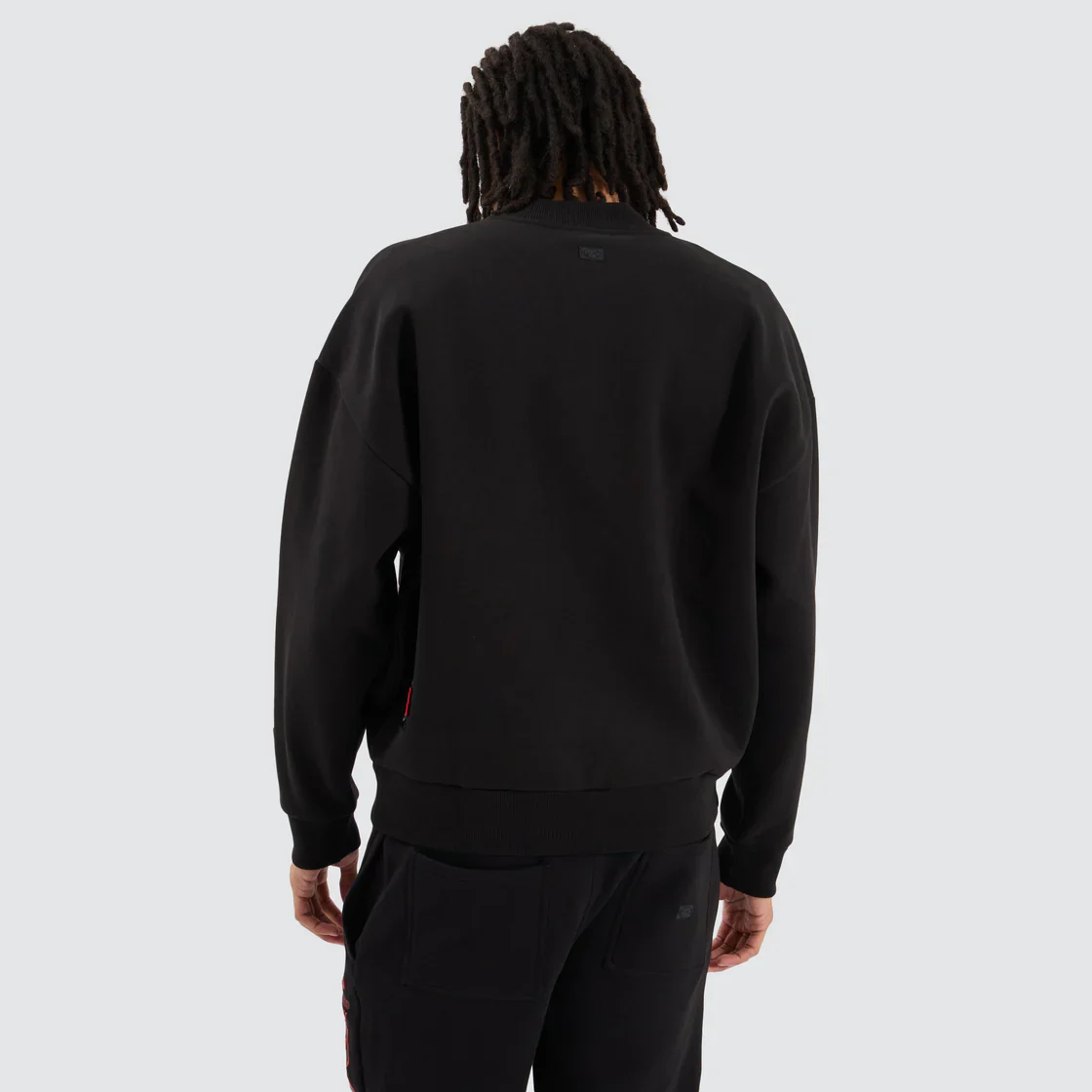 NENA & PASADENA  AFL Mens Essendon Bombers Box Fit Sweater - Jet Black - Image 4