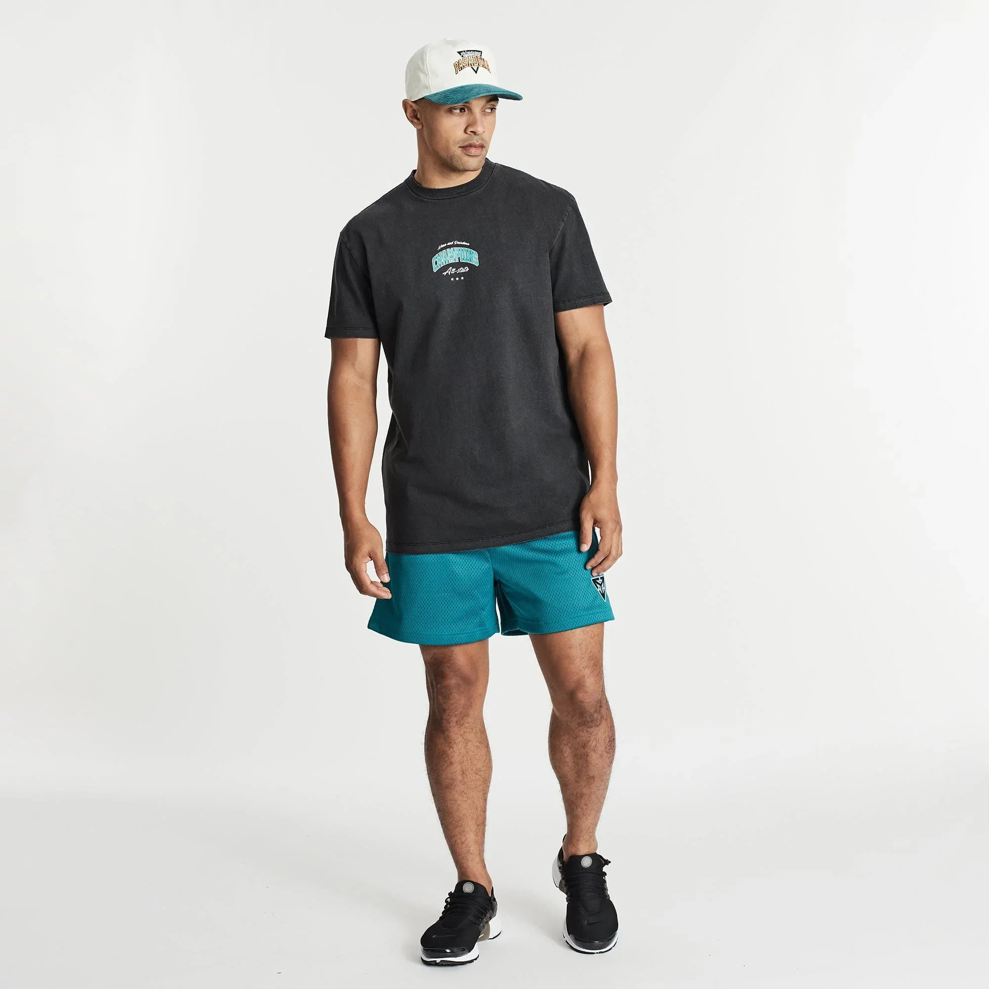 NENA PASADENA Mens Ambassador Relaxed Tee Shirt Pigment Black - Image 4