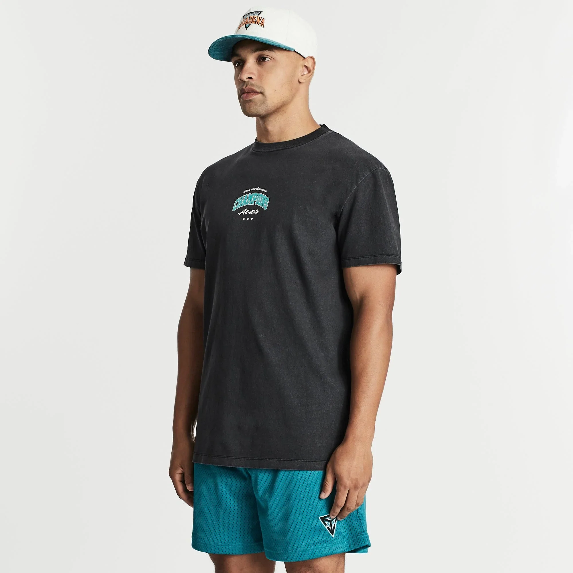 NENA PASADENA Mens Ambassador Relaxed Tee Shirt Pigment Black - Image 5