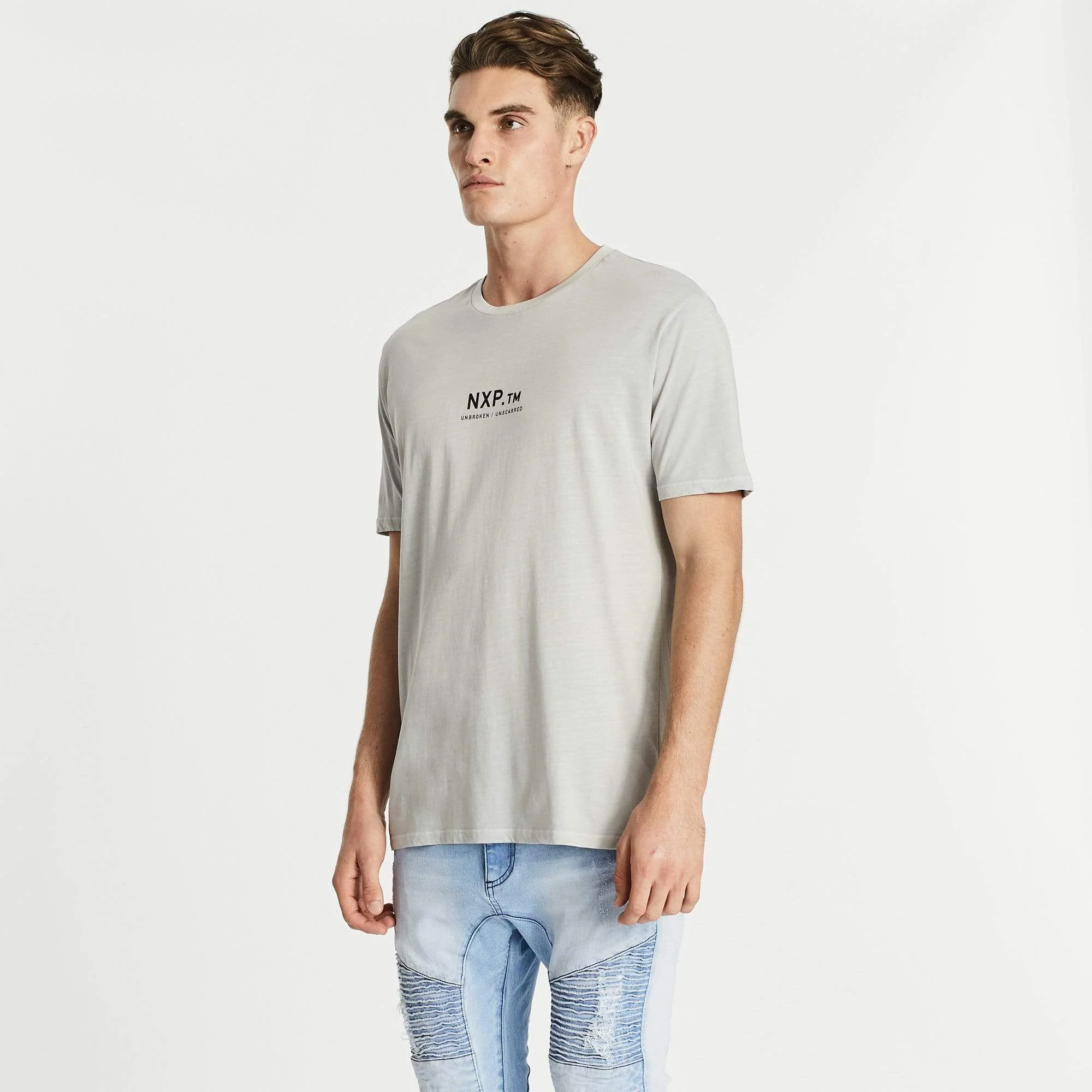 Nena & Pasadena MENS BRIGHTEST STEP HEM TEE - PIGMENT ROCK - Image 5