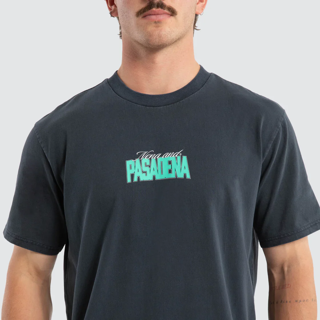 NENA & PASADENA Mens Distance Classic Tee in Pigment Vulcan - Image 3