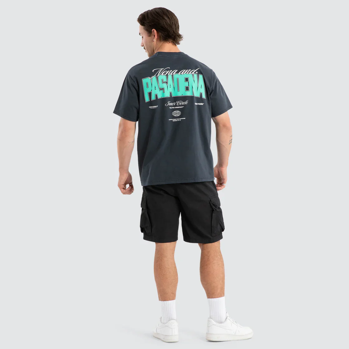 NENA & PASADENA Mens Distance Classic Tee in Pigment Vulcan - Image 4
