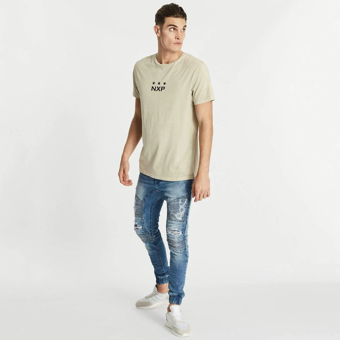 Nena & Pasadena MENS FINAL HOURS CAPE BACK TEE - ACID SAND - Image 3