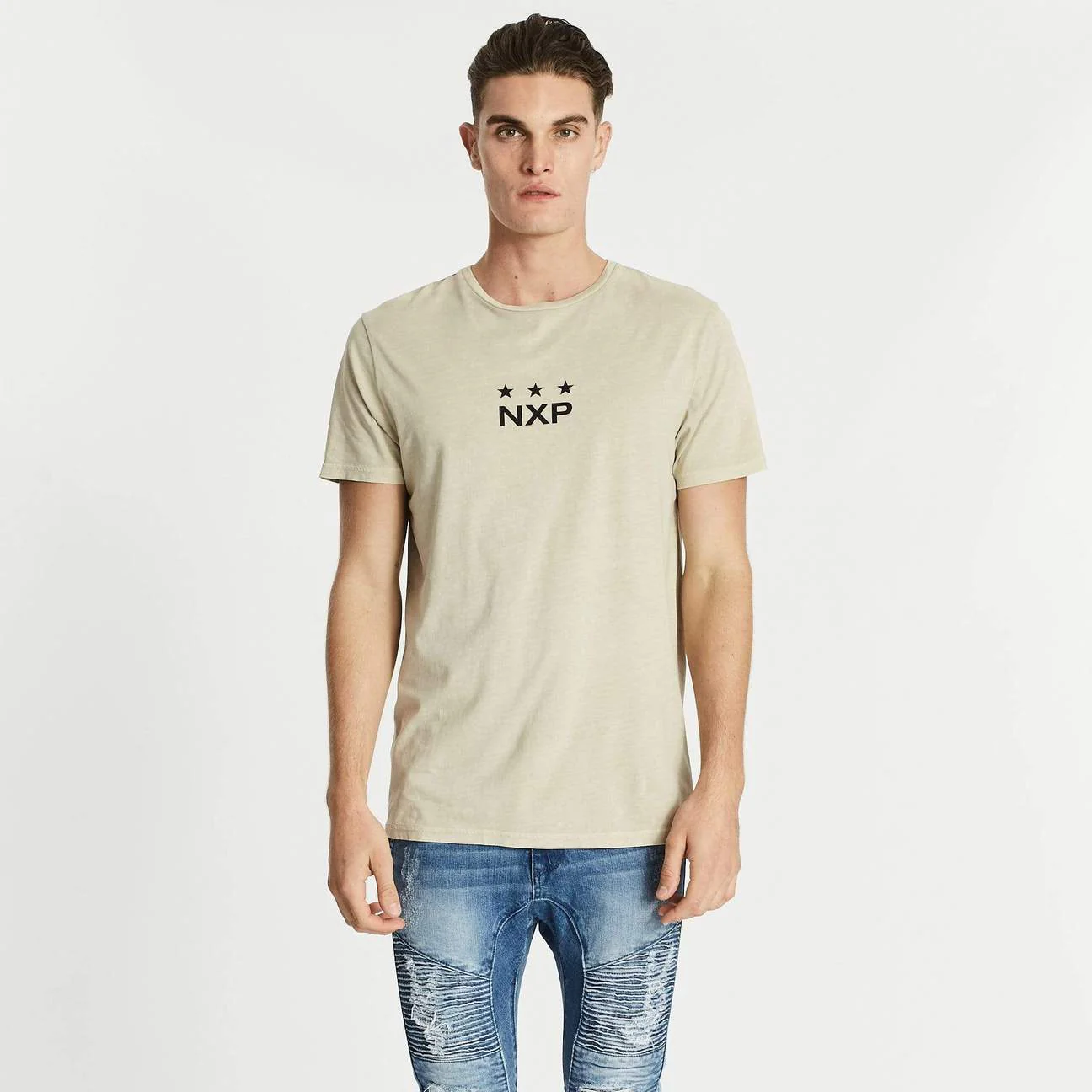 Nena & Pasadena MENS FINAL HOURS CAPE BACK TEE - ACID SAND - Image 6