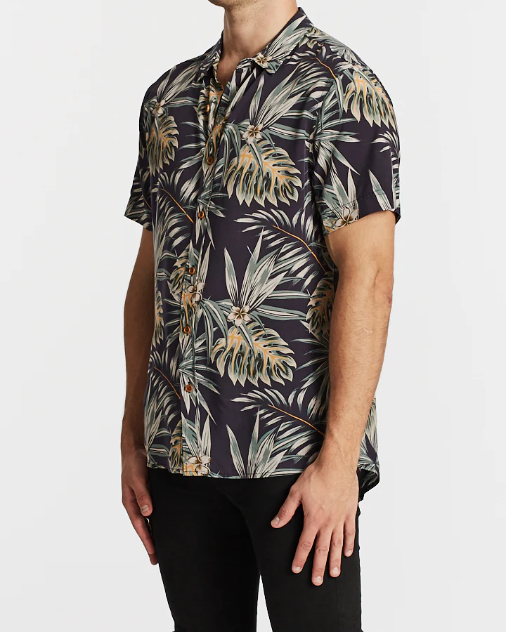 Nena Pasadena MENS MARSH STANDARD FIT SHORT SLEEVE SHIRT - FLORAL PRINT - Image 4