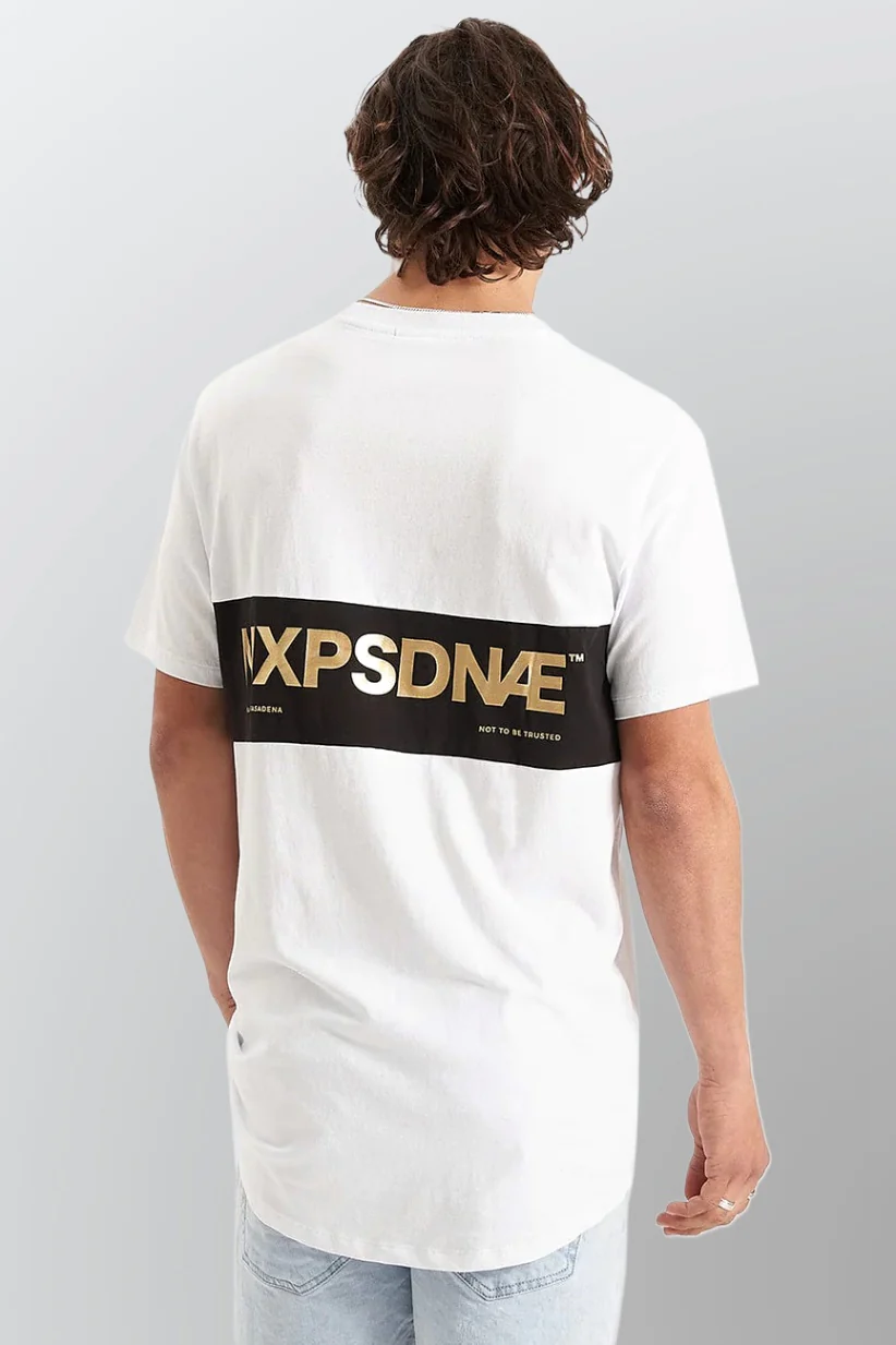 NENA & PASADENA Mens Mercenary Cape Back Tee - White