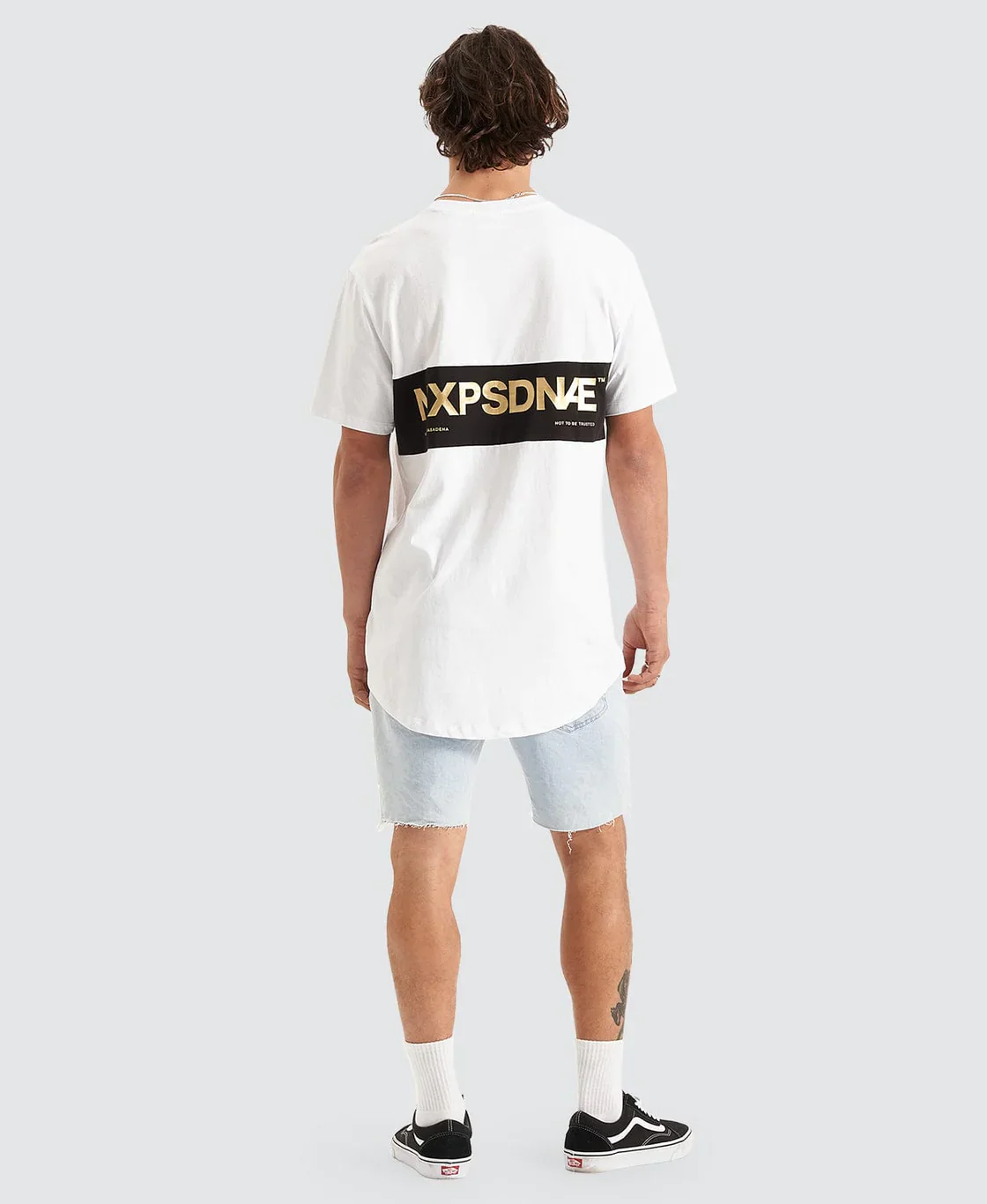 NENA & PASADENA Mens Mercenary Cape Back Tee - White - Image 5