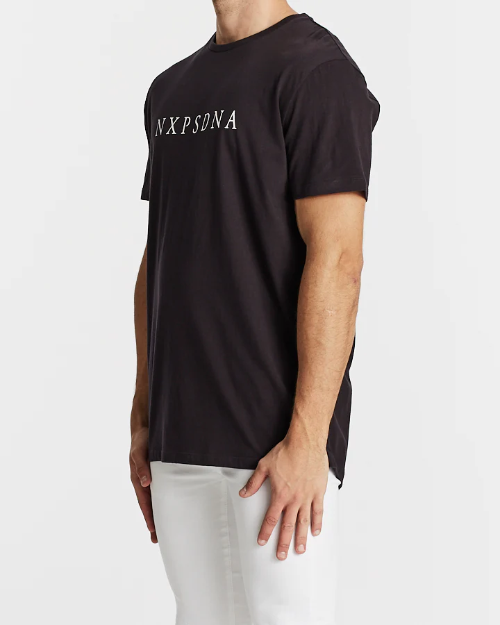 Nena Pasadena MENS STONE COLD SCOOP BACK TEE - GRAPHITE - Image 3