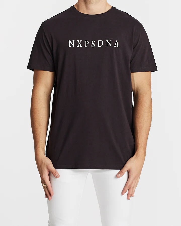 Nena Pasadena MENS STONE COLD SCOOP BACK TEE - GRAPHITE - Image 4