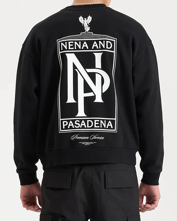NENA & PASADENA Mens Wright Sweater - Jet Black - Image 3