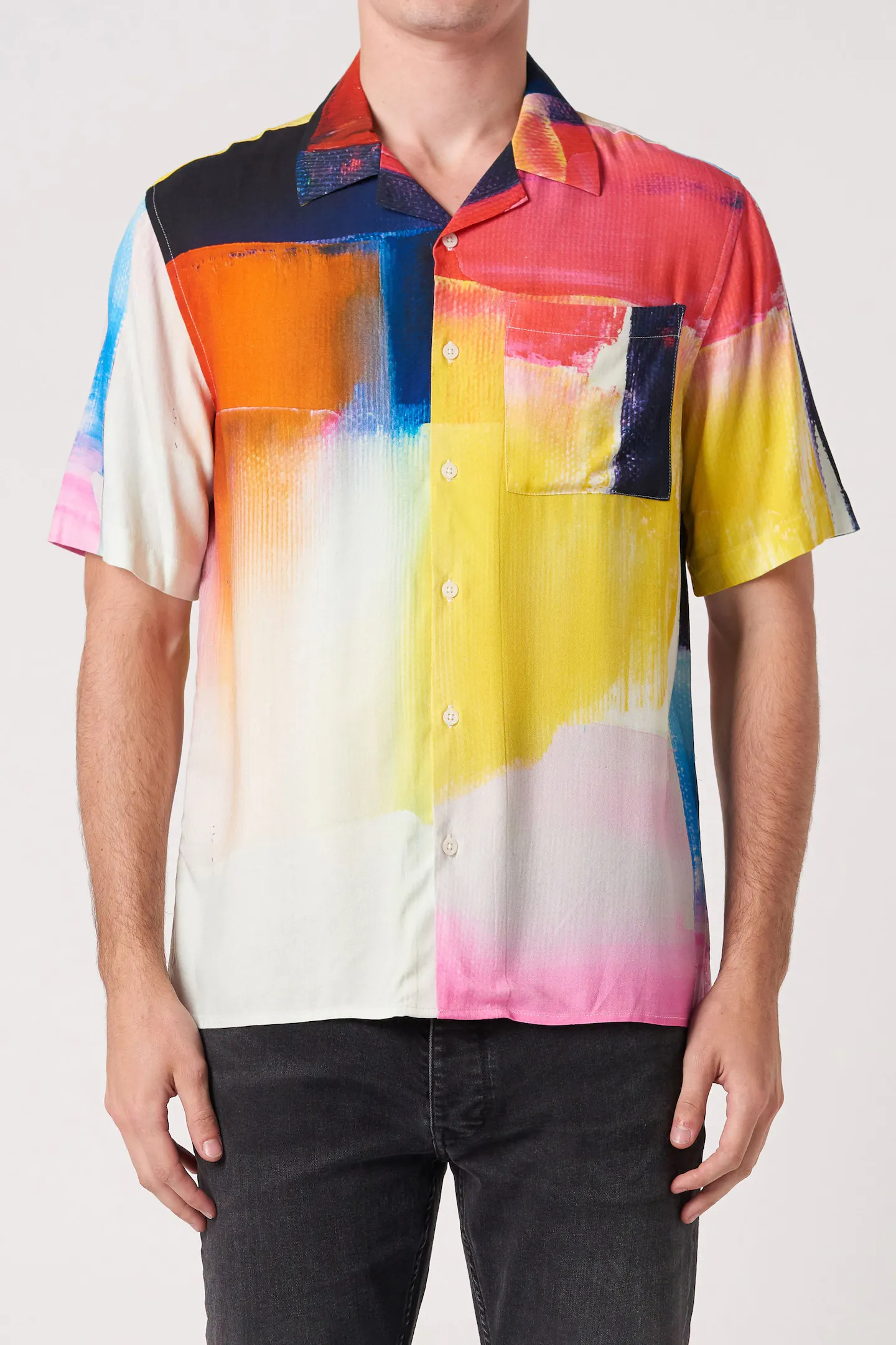 NEUW Mens Kurojiro Art Shirt  2 - Pink - Image 3