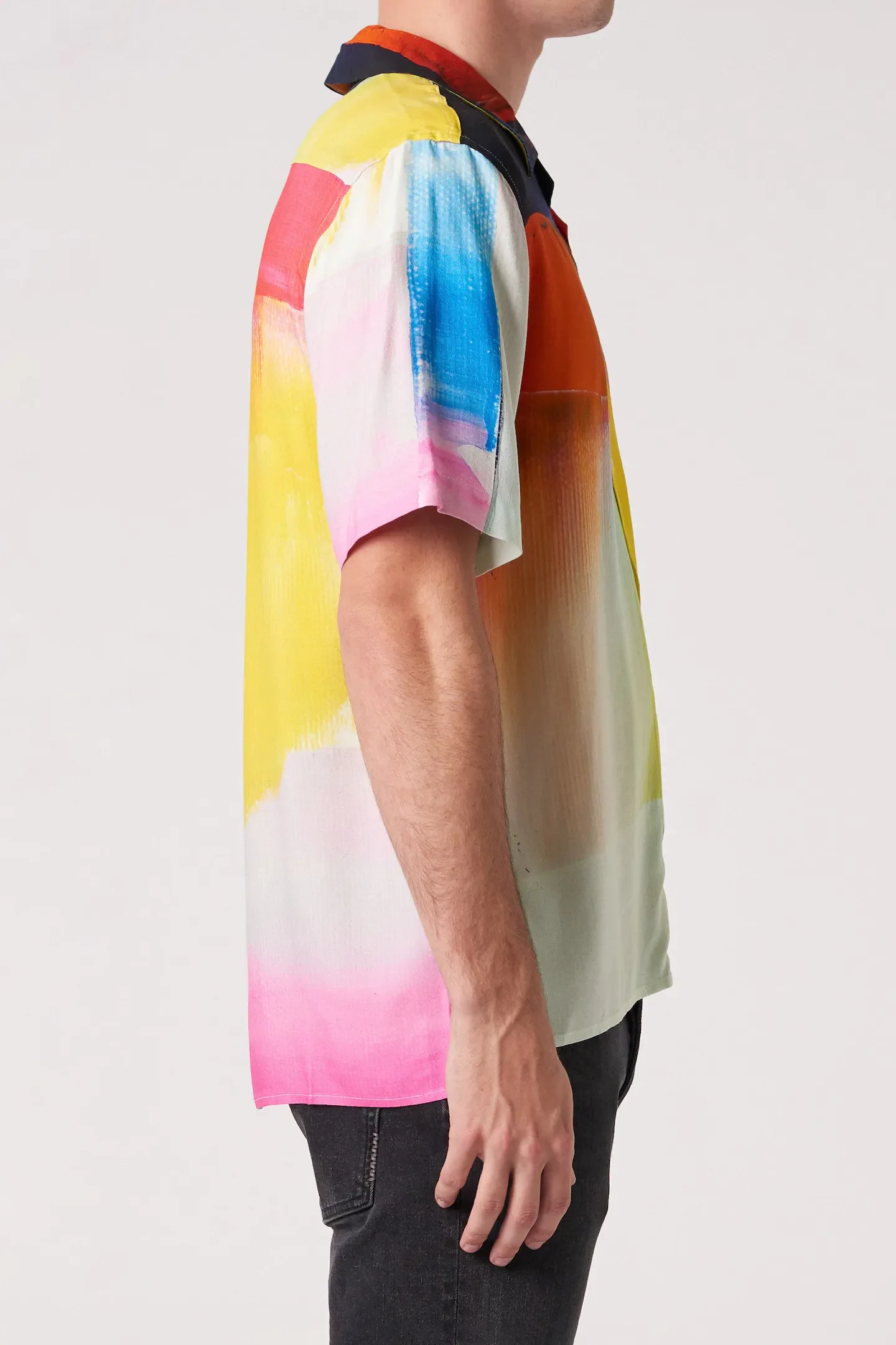 NEUW Mens Kurojiro Art Shirt  2 - Pink - Image 4