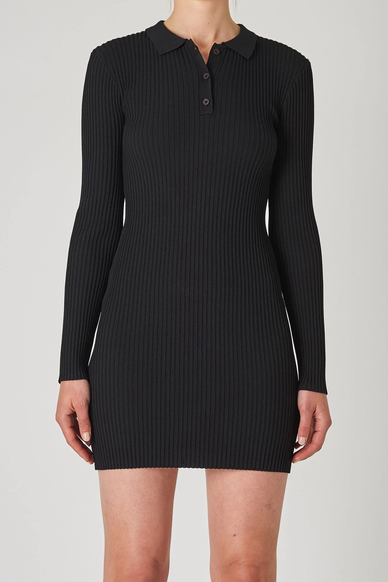 NEUW Womens Blues Long Sleeve Dress - Black
