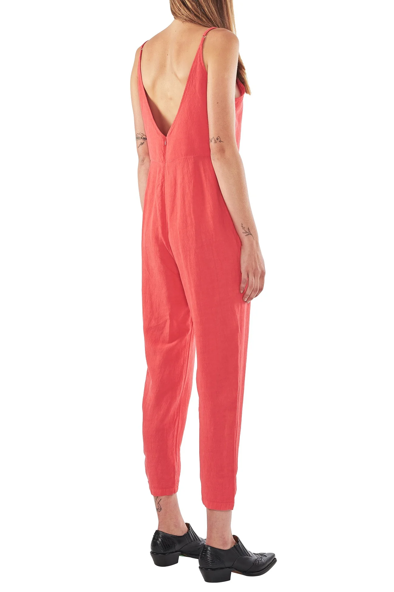 Neuw WOMENS JACKSON LINEN ONE PIECE RIOT RED - Image 3