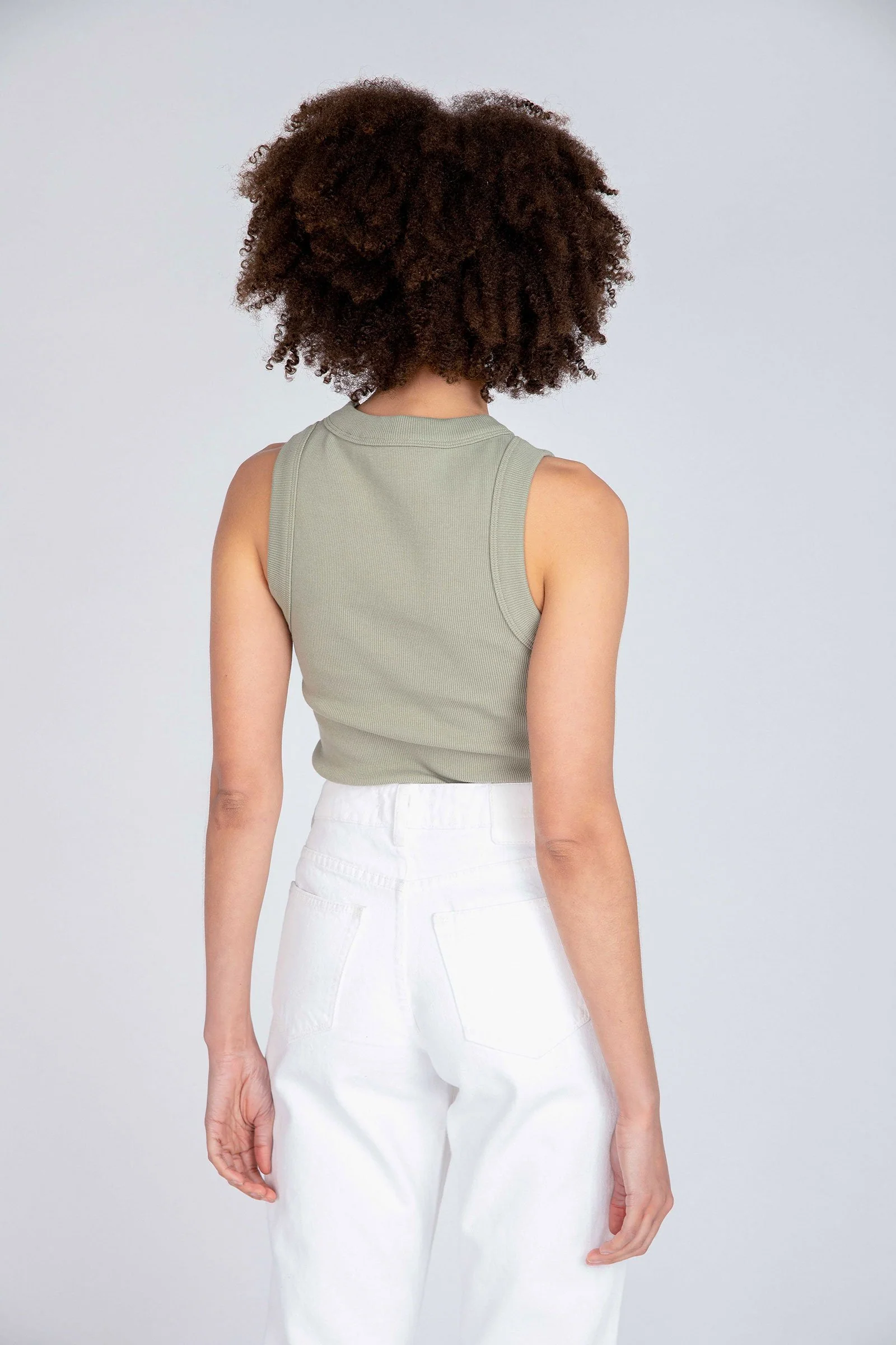 Neuw WOMENS JONESY SINGLET - OIL GREEN - Image 5