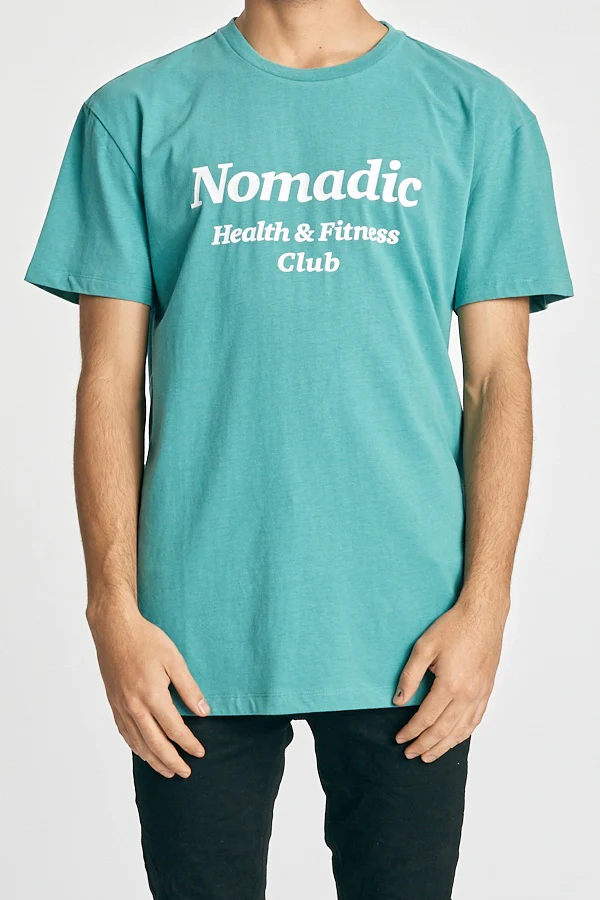 Nomadic Paradise MENS FITNESS CLUB STANDARD TEE - BRISTOL BLUE