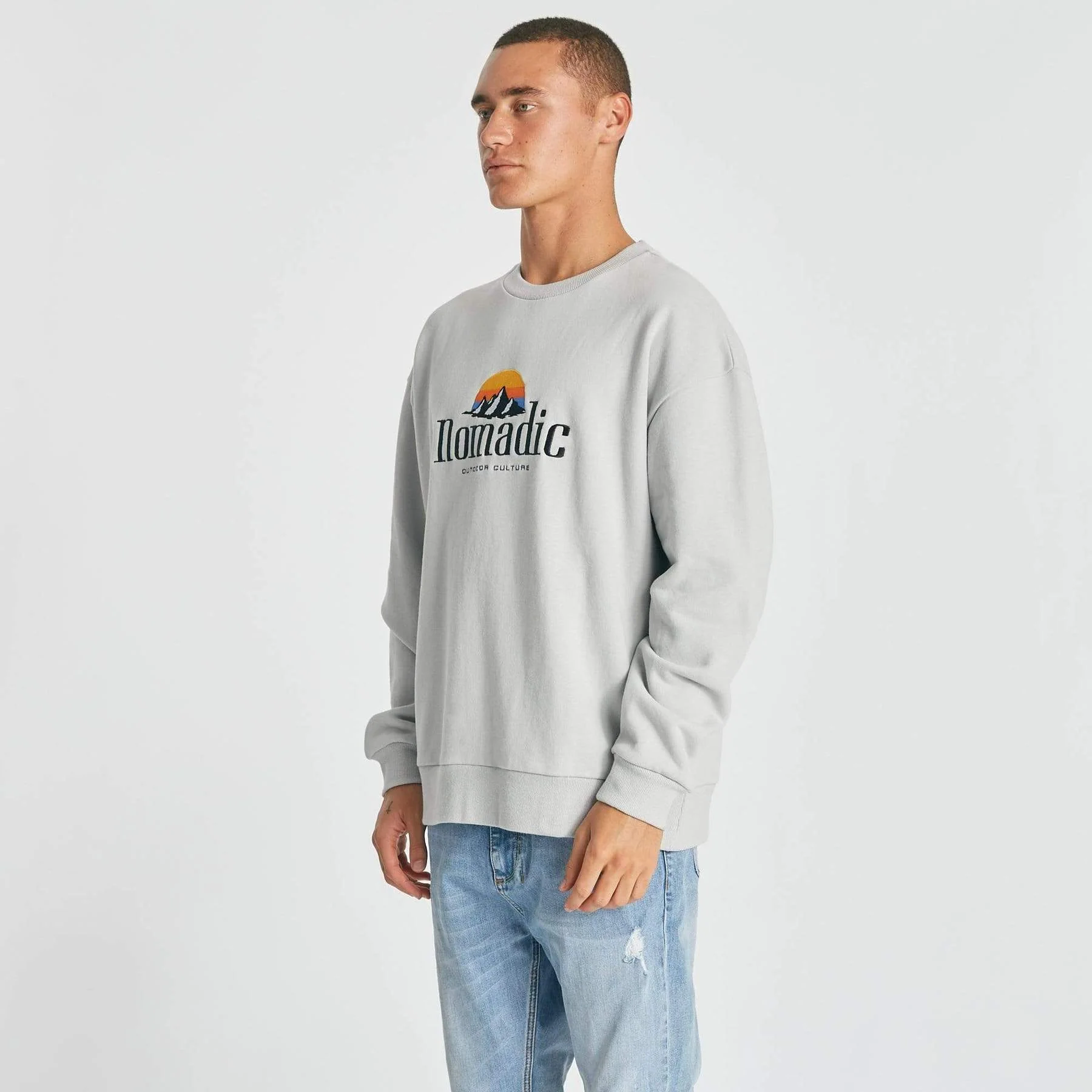 Nomadic Paradise MENS GLACIAL RELAXED SWEATER - VAPOROUS GREY - Image 6