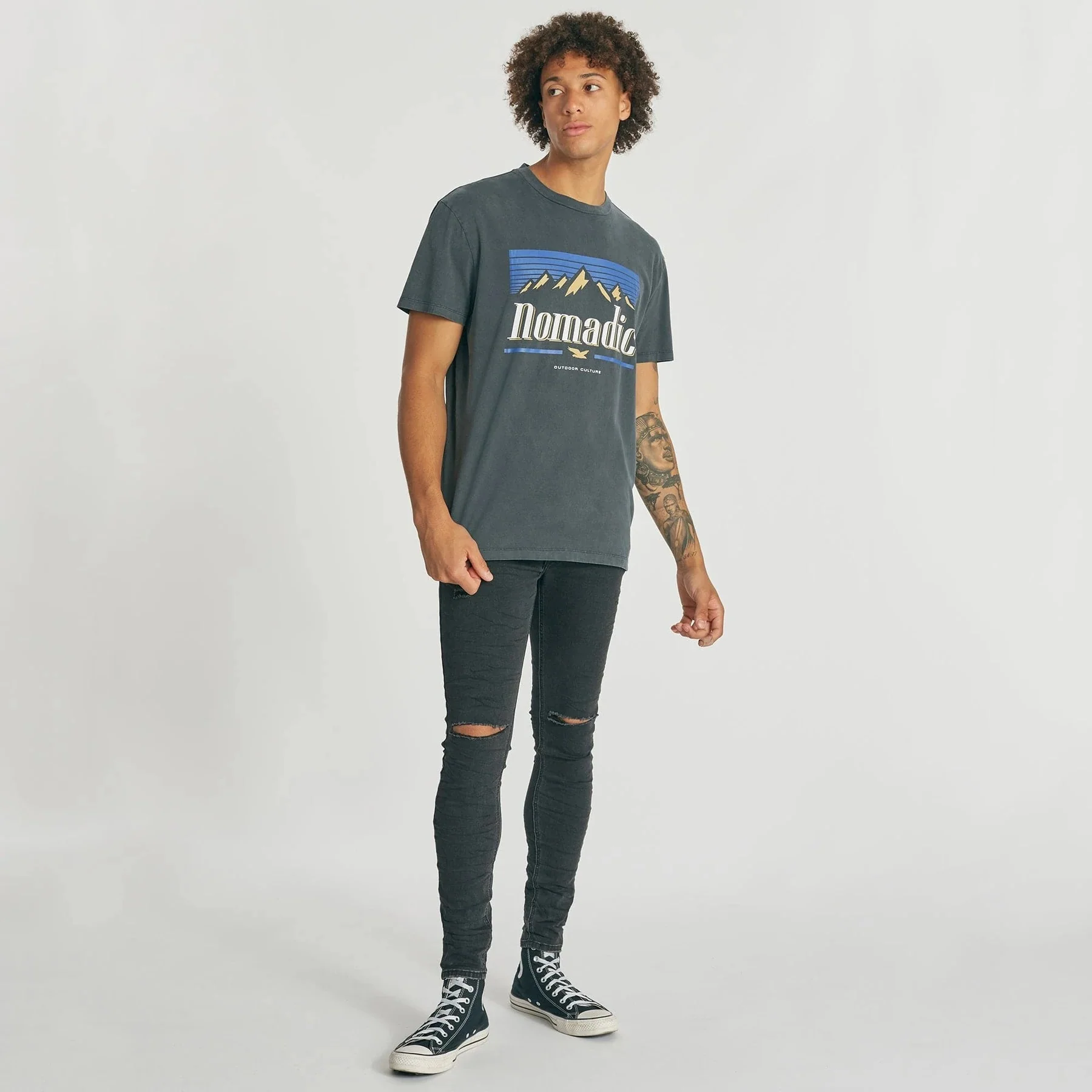 NOMADIC PARADISE Mens Moonlight Standard Tee Pigment Asphalt - Image 3