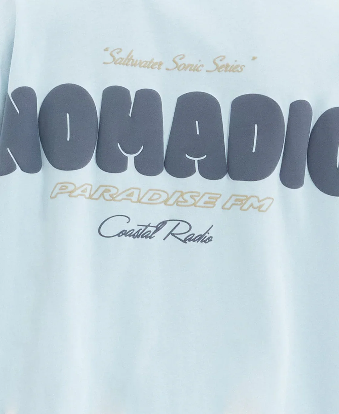 NOMADIC PARADISE Mens Radio Street Tee Baby Blue - Image 5
