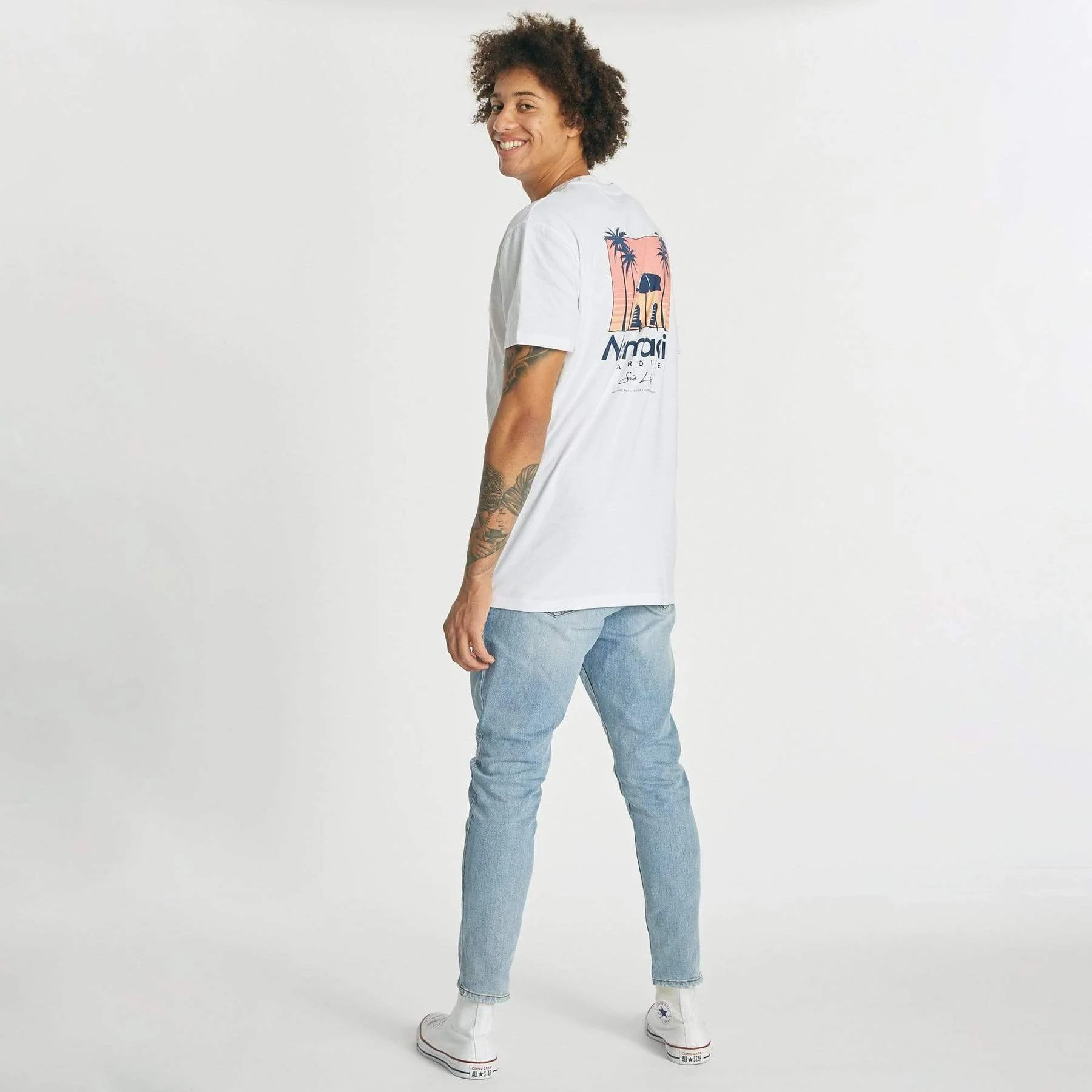 NOMADIC PARADISE Mens Suite Life Standard Tee - White - Image 4