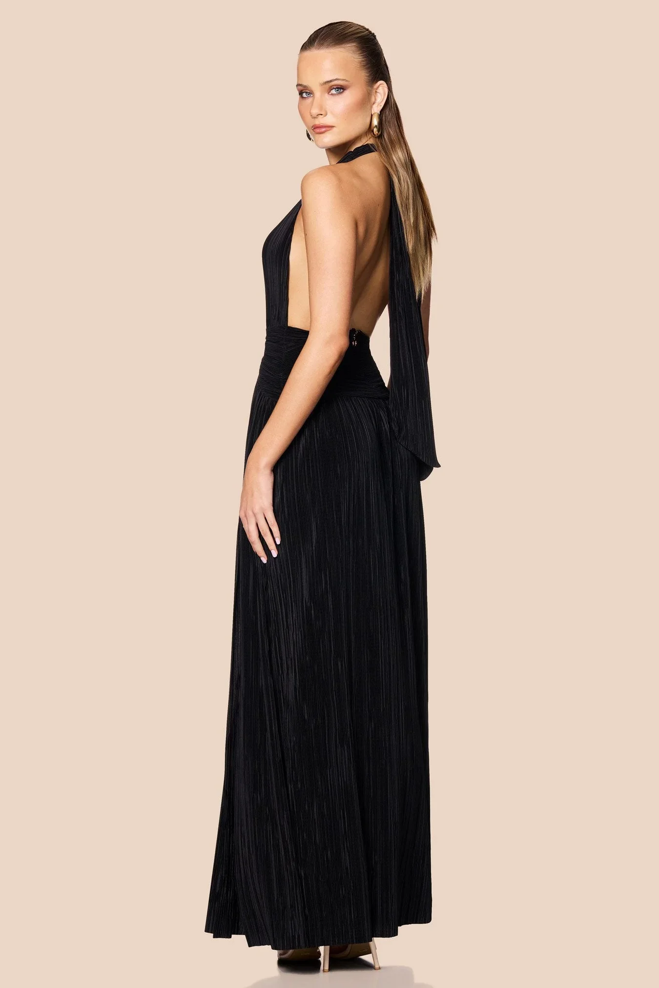 NOOKIE Womens Desiree Halter Gown in Black - Image 3