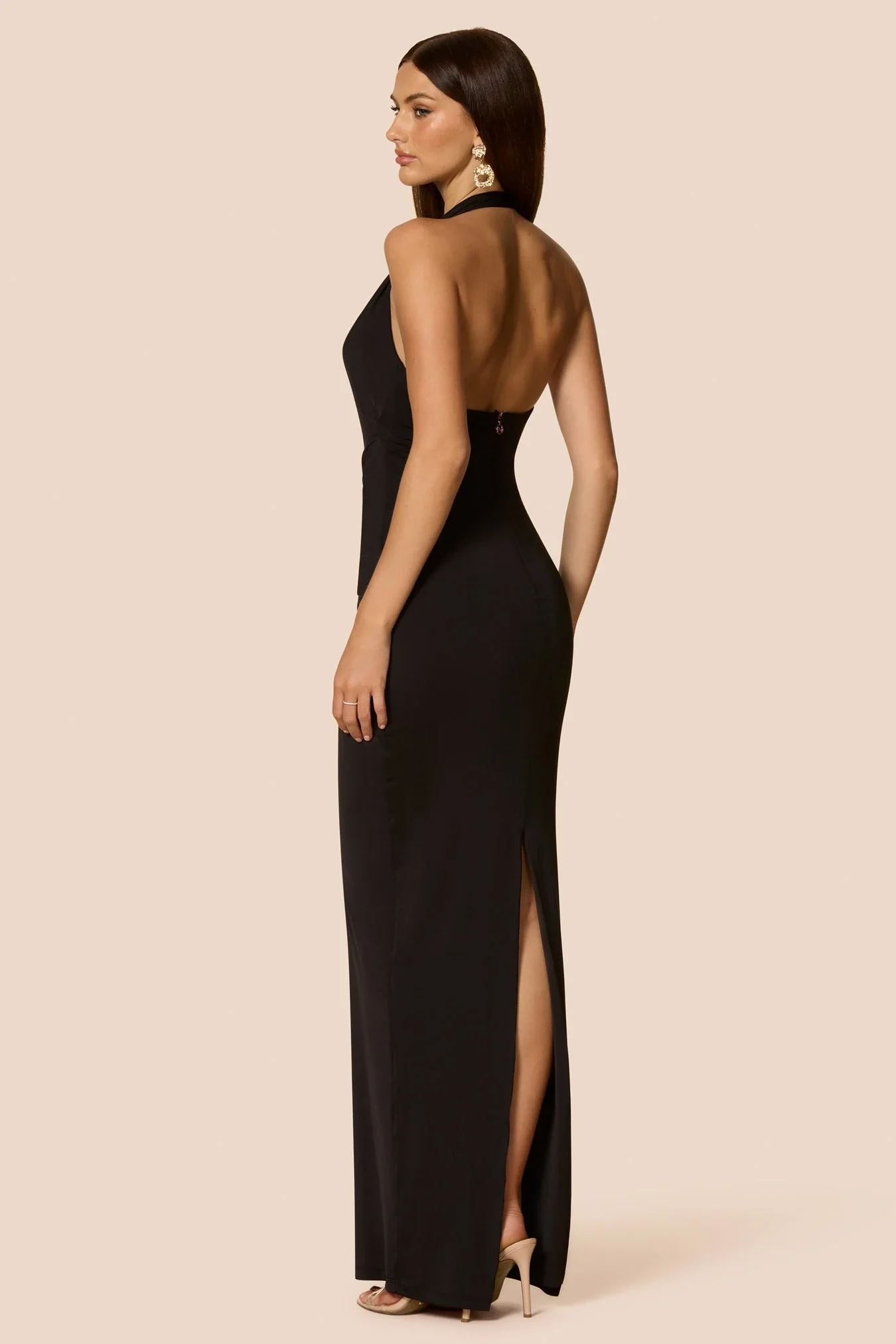NOOKIE Womens Leonie Halter Maxi in Black - Image 6