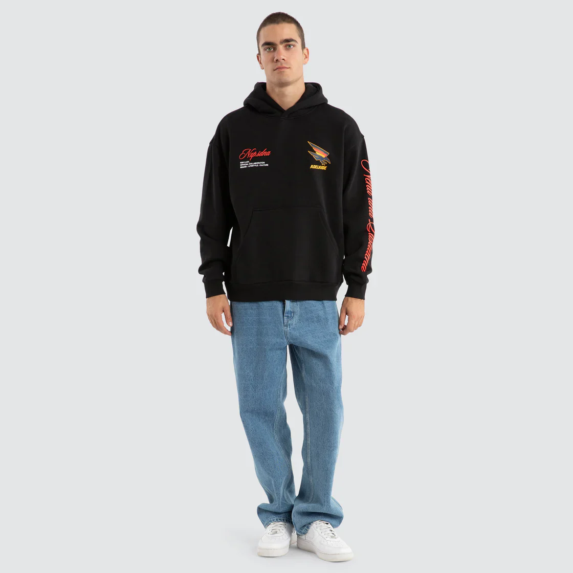 NXP x AFL Adelaide Crows Season Hoodie in Jet Black - Image 2