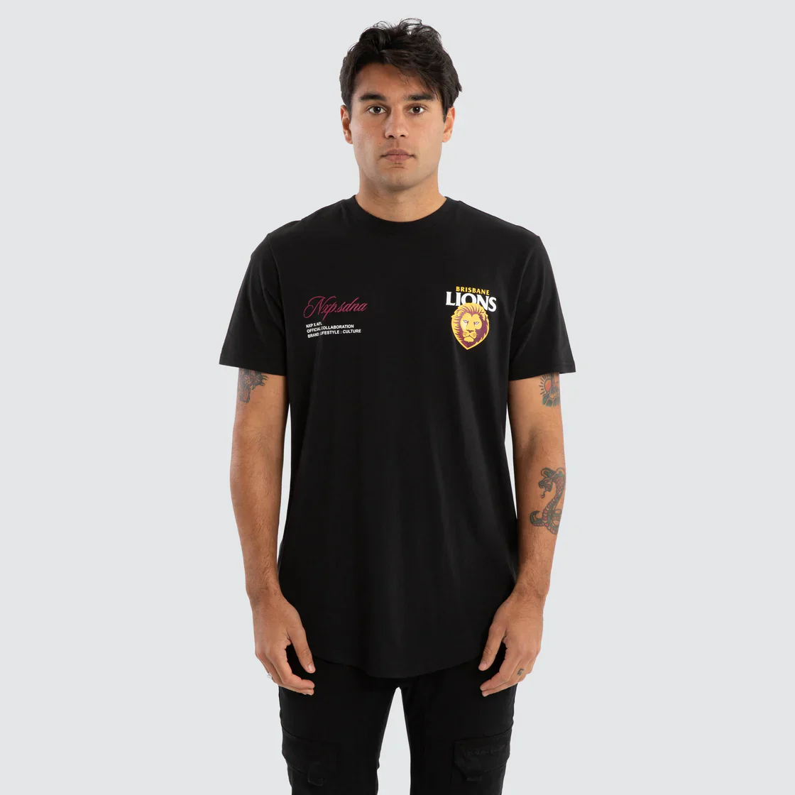 NXP x AFL Brisbane Lions Prime Tee Jet Black - Image 4