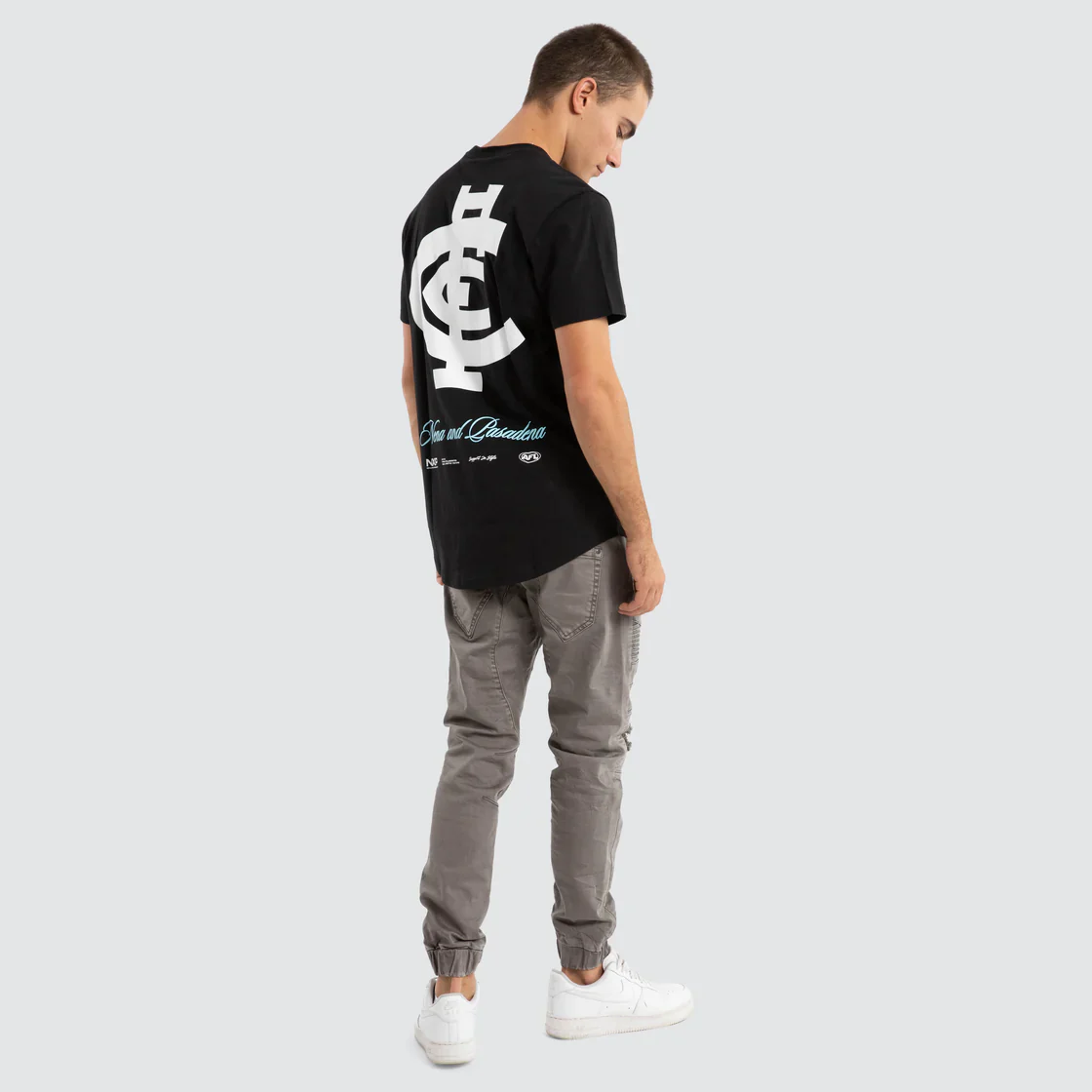 NXP x AFL Carlton Blues Prime Tee - Jet Black - Image 4