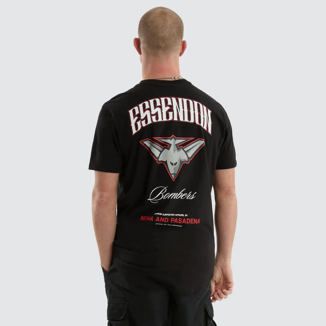 NXP x AFL Essendon Bombers Legend Tee Jet Black - Image 3