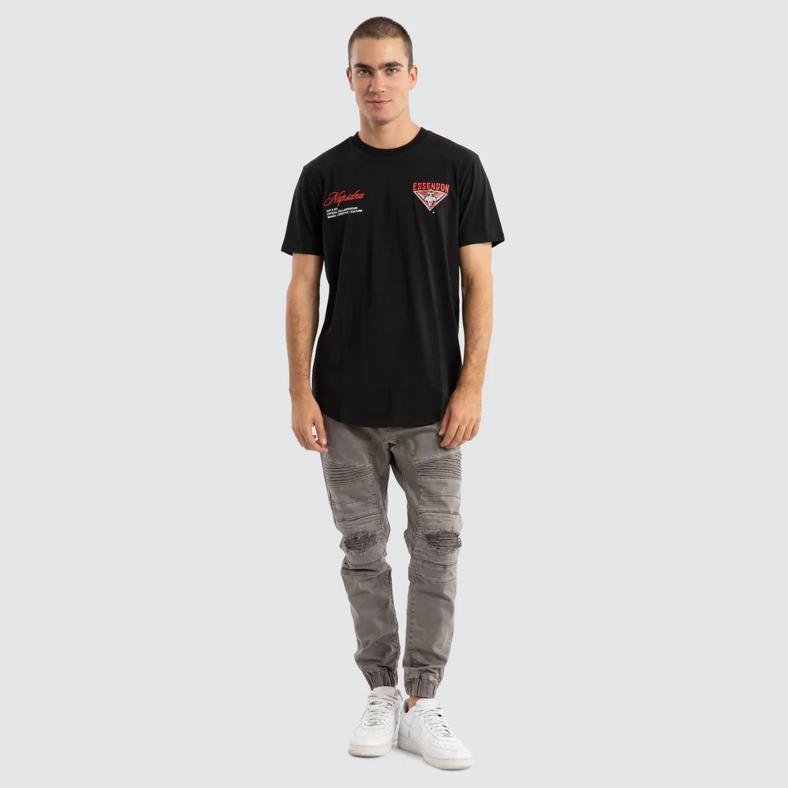 NXP x AFL Essendon Bombers Prime Tee - Jet Black - Image 3