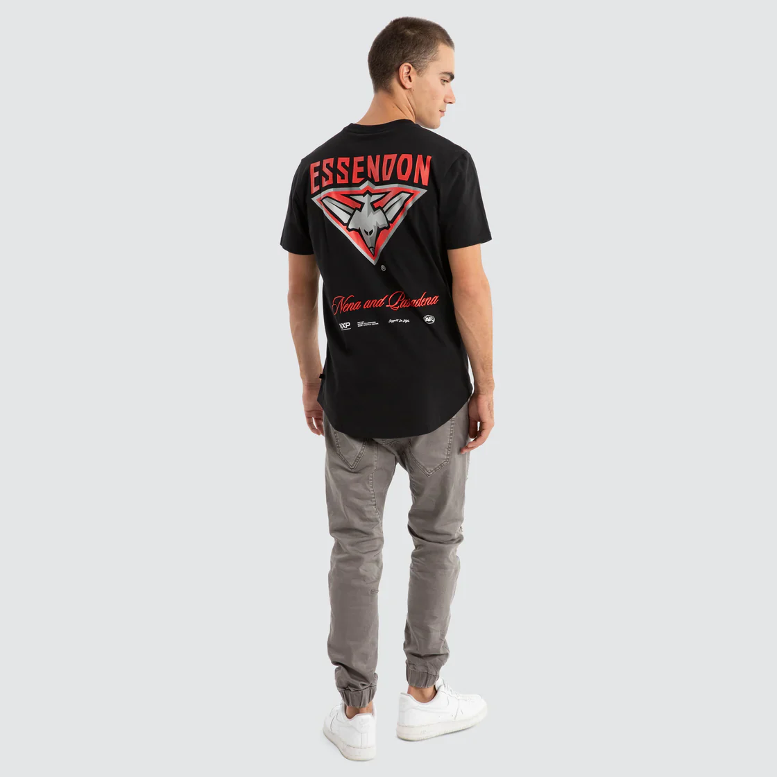 NXP x AFL Essendon Bombers Prime Tee - Jet Black - Image 5