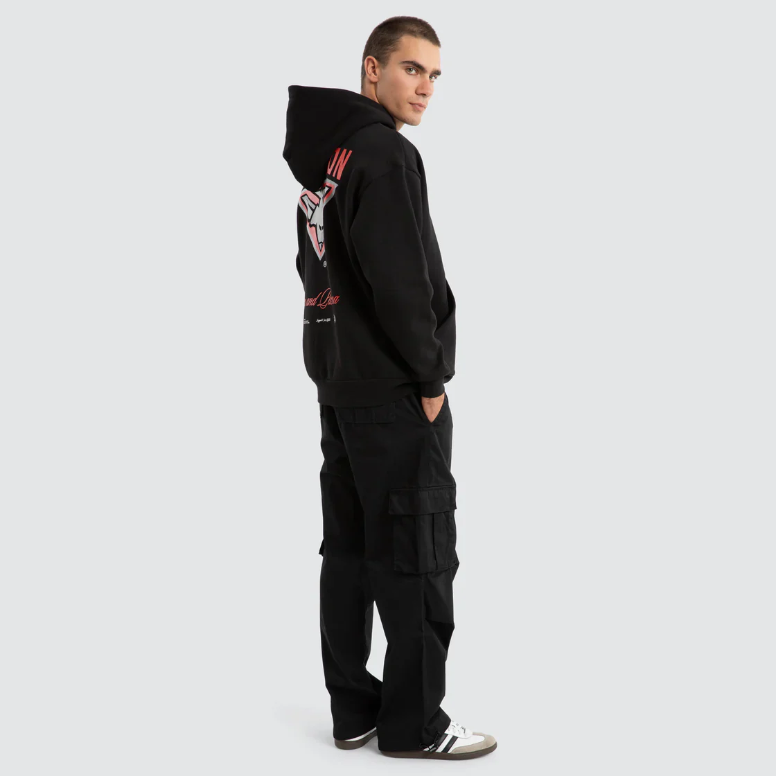 NXP x AFL Essendon Bombers Season Hoodie Jet Black - Image 5