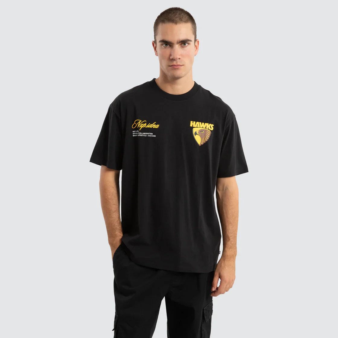 NXP x AFL Hawthorn Hawks Season Tee Jet Black - Image 4