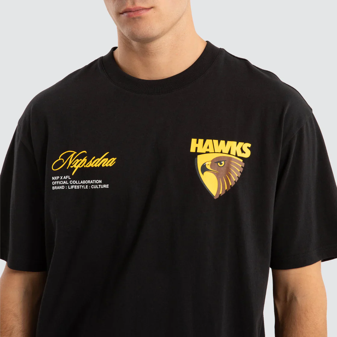 NXP x AFL Hawthorn Hawks Season Tee Jet Black - Image 6