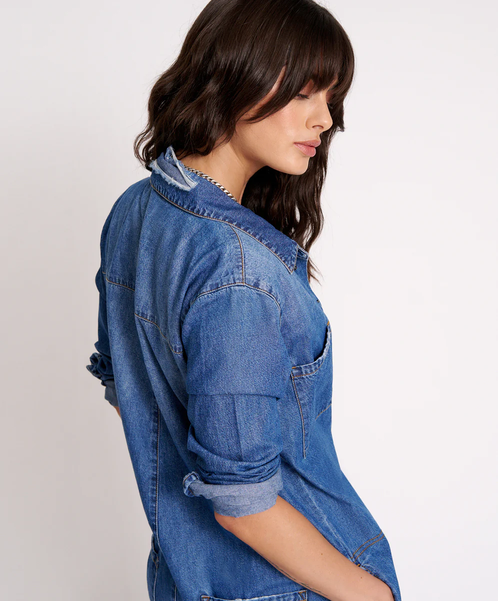 ONE TEASPOON Womens Bay Blue Prophecy Jumpsuit - Image 6