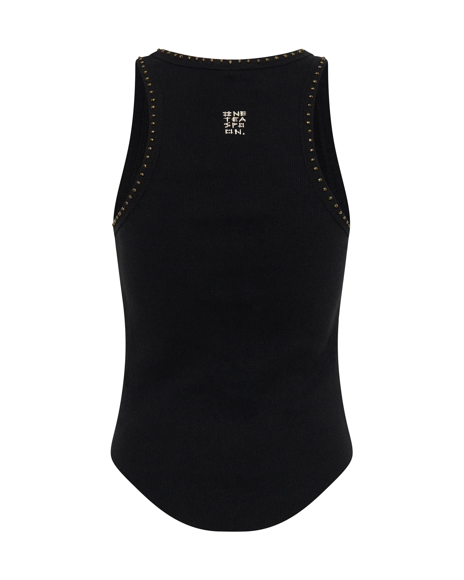 ONE TEASPOON Womens Hand Beaded Ramone Tank - Black - Image 9
