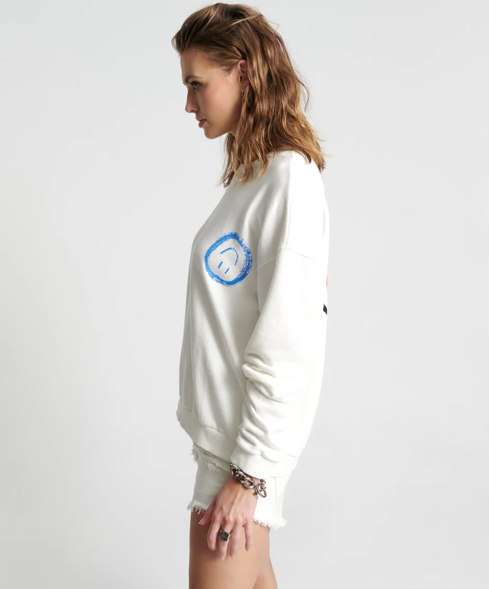 ONE TEASPOON Womens Picked For You Oversized Sweater White - Image 5