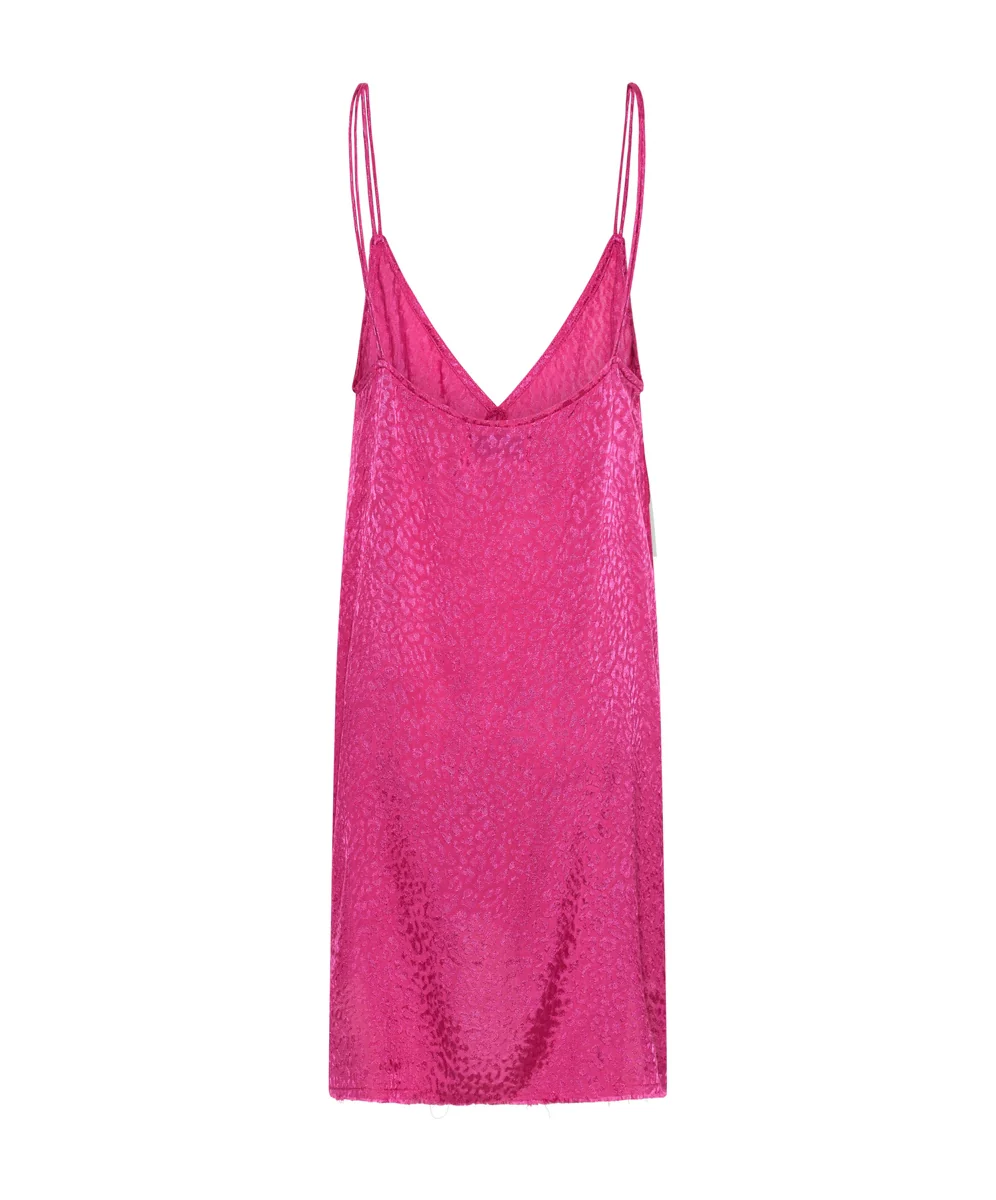 ONE TEASPOON Womens Shocking Pink Jacquard Slip Dress - Image 9