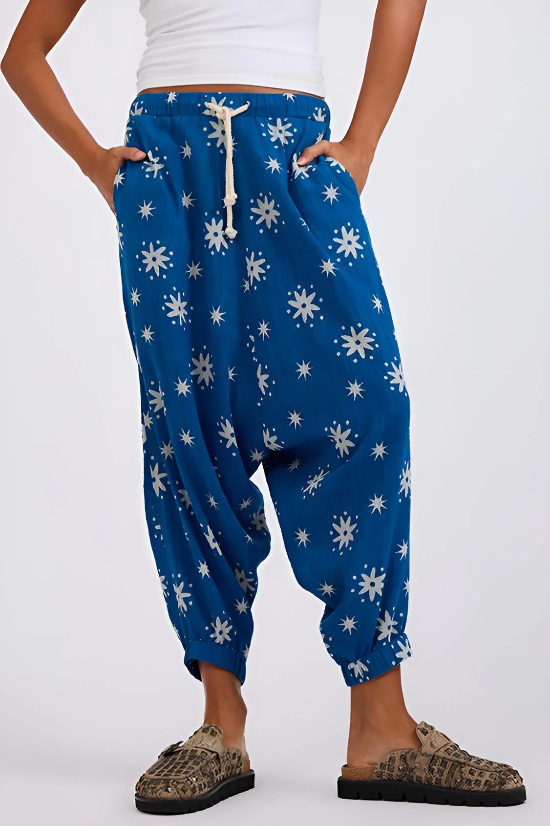 ONE TEASPOON Womens Supernova Harem Pants in Blue
