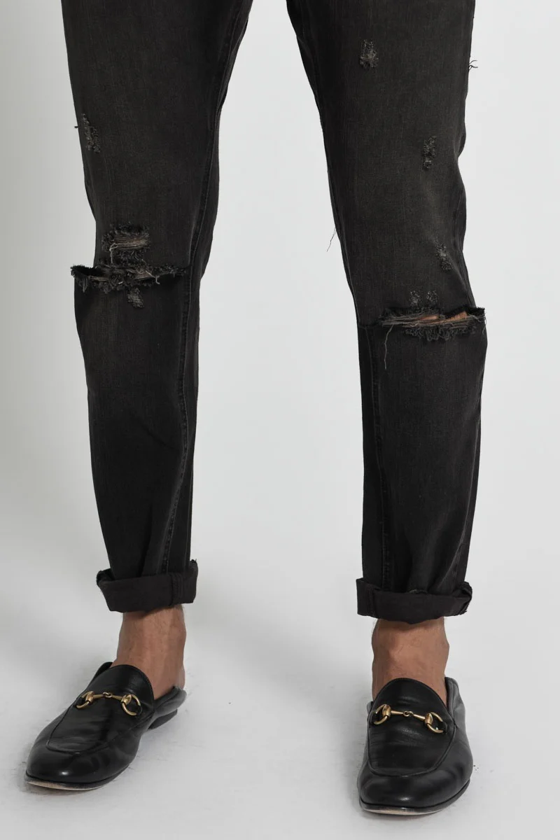 OneTeaspoon MENS BLACK METAL MR WHITES JEANS - Image 6