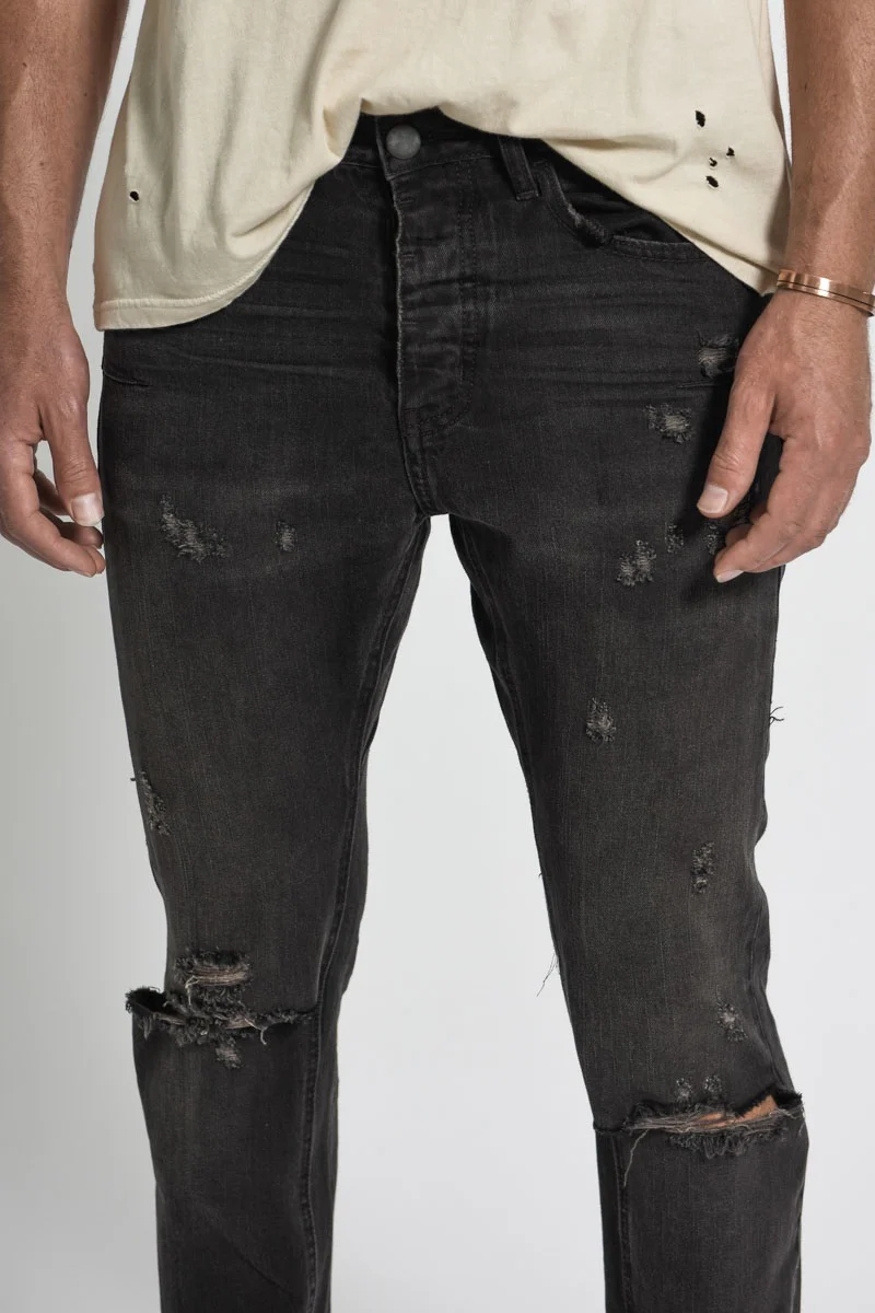 OneTeaspoon MENS BLACK METAL MR WHITES JEANS - Image 8