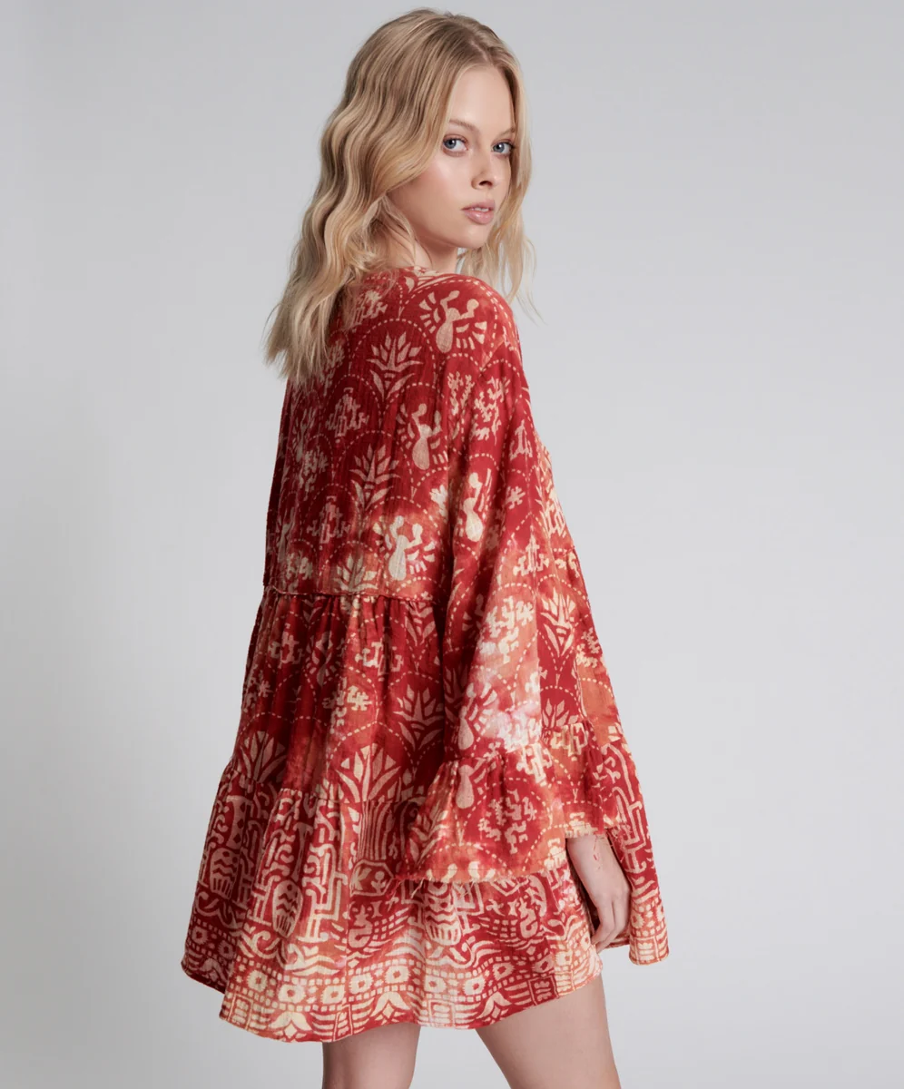 ONETEASPOON Womens Babylon Garden Magique Dress - Fire - Image 9