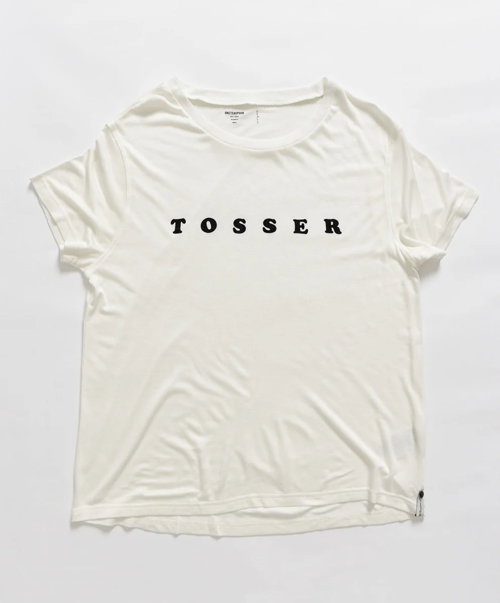OneTeaspoon WOMENS  BAMBOO TOSSER TEE OFF WHITE - Image 6