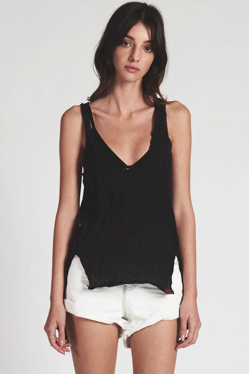 OneTeaspoon WOMENS BUNGALOW STEEL KNIT TOP BLACK