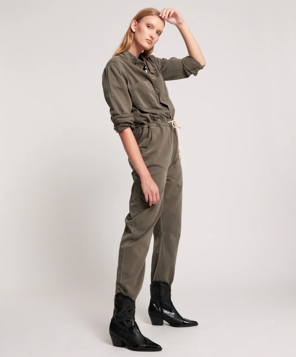 OneTeaspoon WOMENS DARK KHAKI STARSHIP JUMPSUIT - Image 4