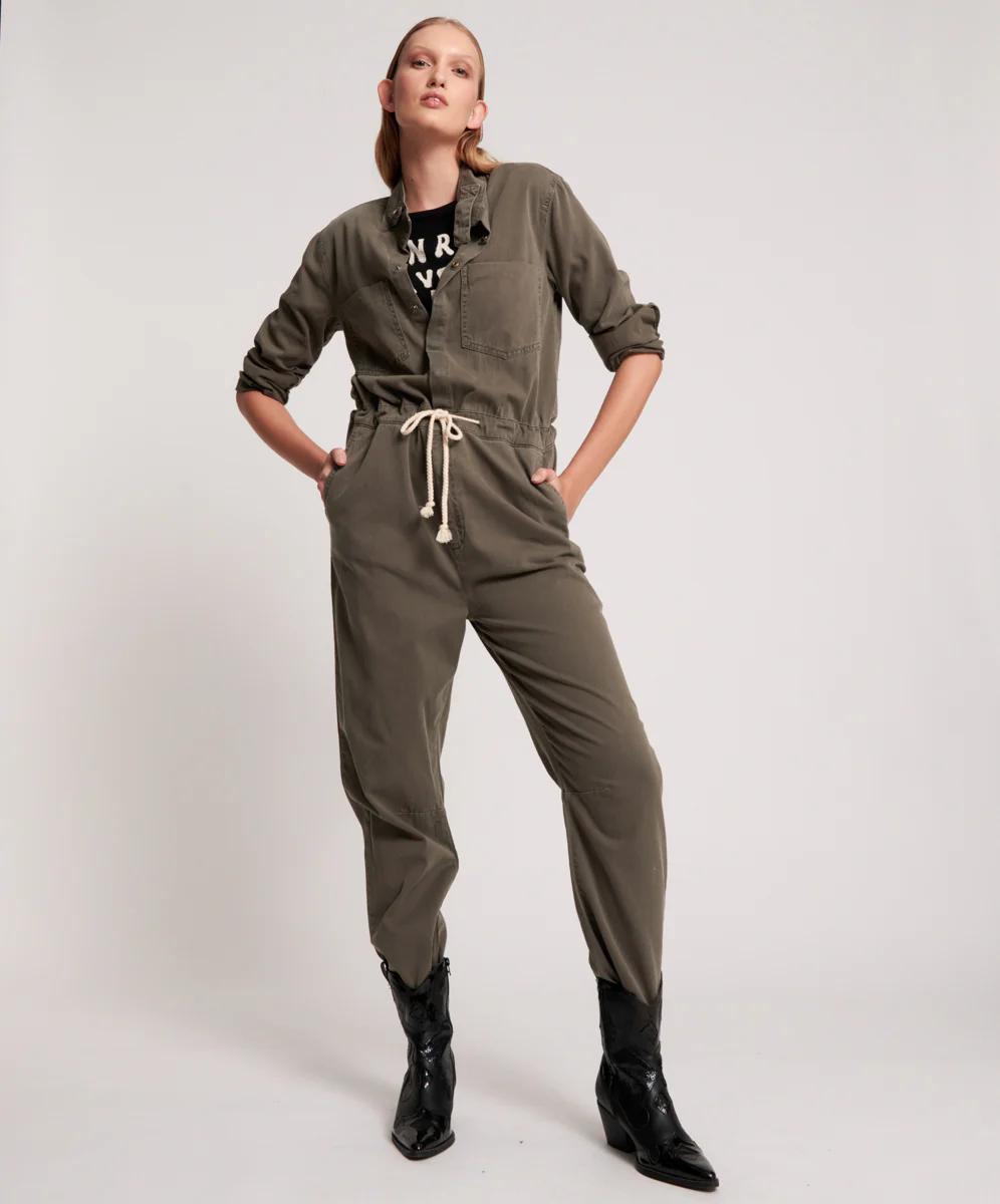 OneTeaspoon WOMENS DARK KHAKI STARSHIP JUMPSUIT - Image 5