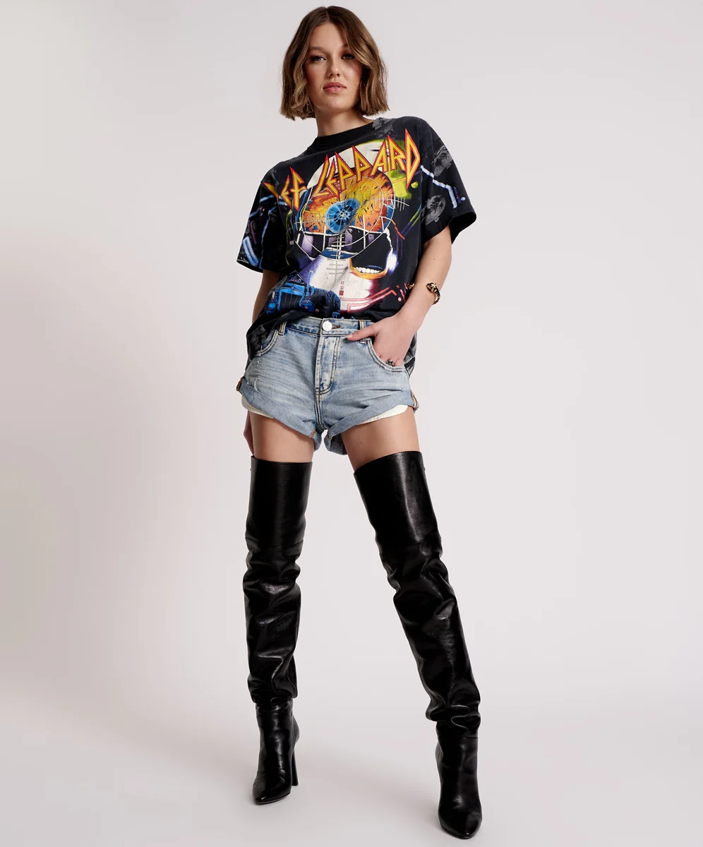 ONETEASPOON Womens Hendrixe Bandits Low Waist Denim Short - Image 6
